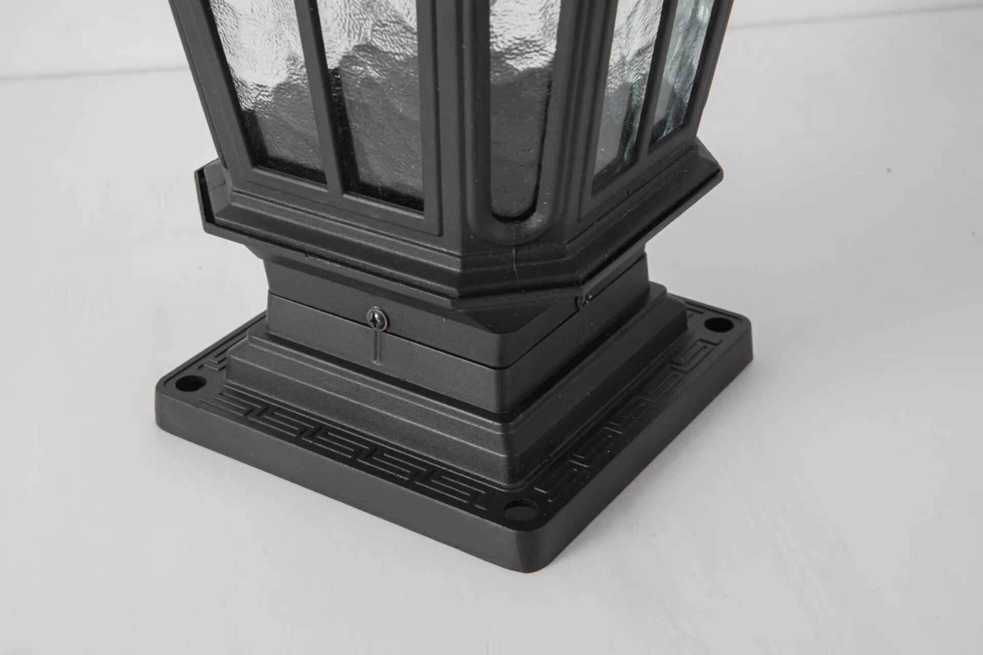 Alt View 1. Akoasm - Black Aluminum Outdoor Column Light Garden Post Light, Energy Saving Traditional Porch Garden Post Light.