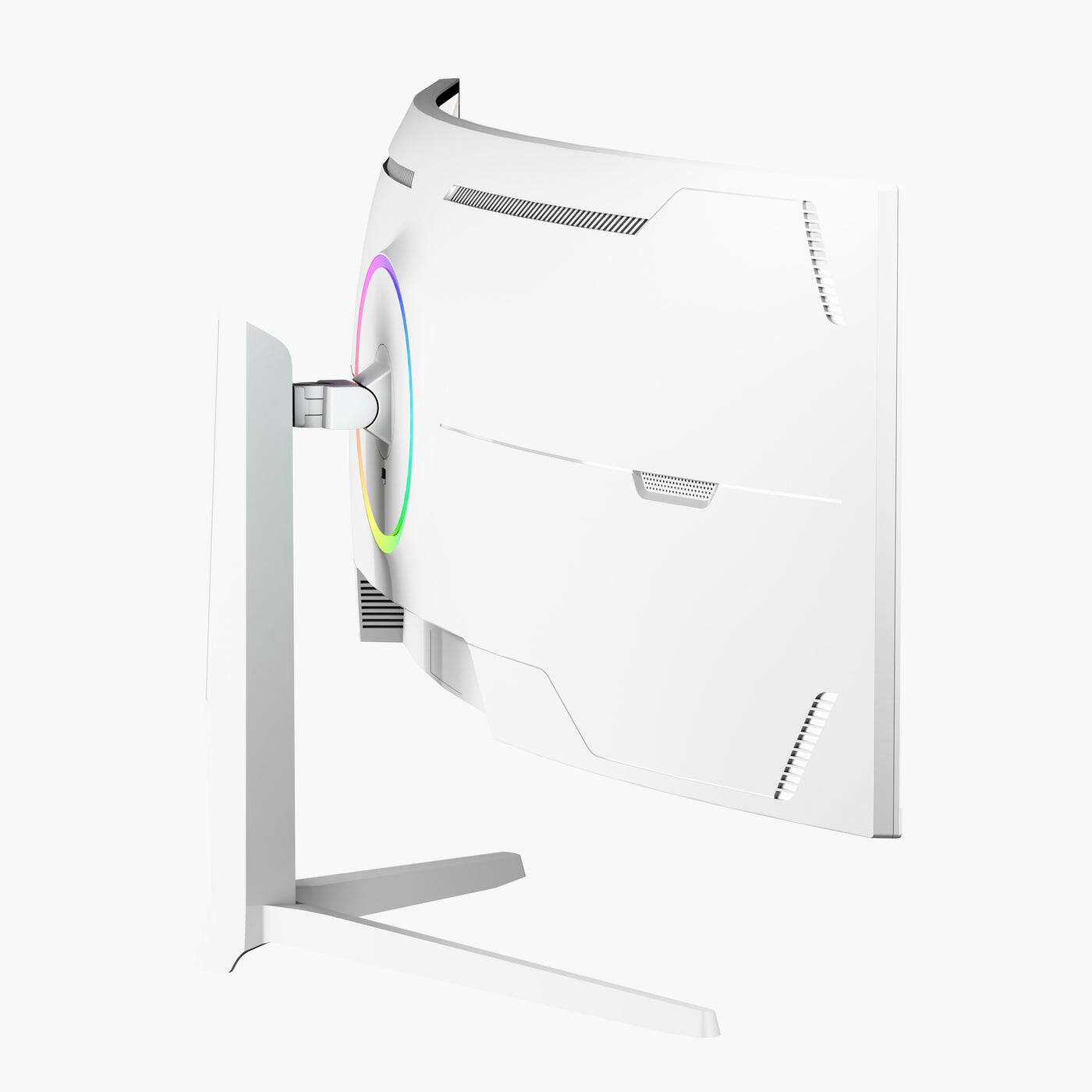 Back. Arozzi - Arozzi Nova 49“ Curved VA 165Hz Ultrawide Gaming Monitor - White - White.