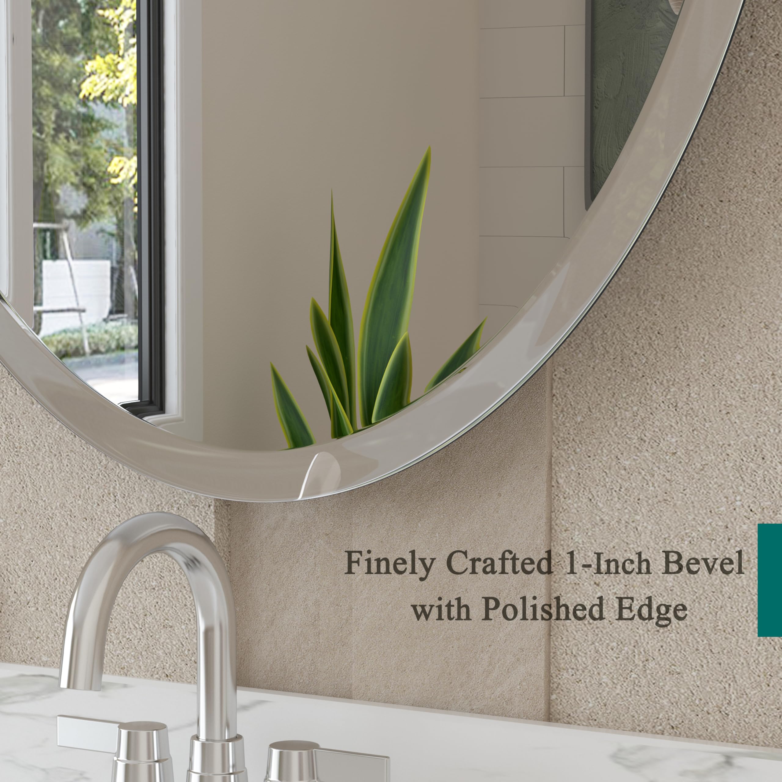 Finely Crafted 1-Inch Bevel with Polished Edge