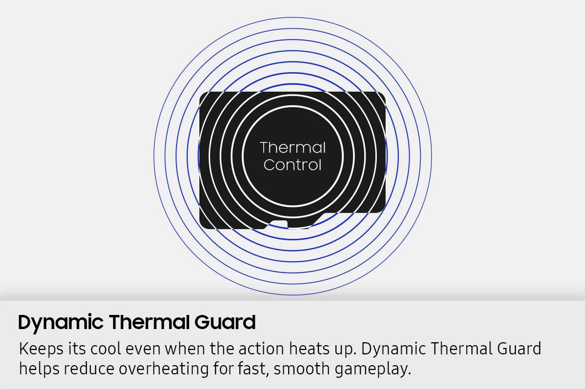 Dynamic Thermal Guard  
Keeps its cool even when the action heats up. Dynamic Thermal Guard helps reduce overheating for fast, smooth gameplay.