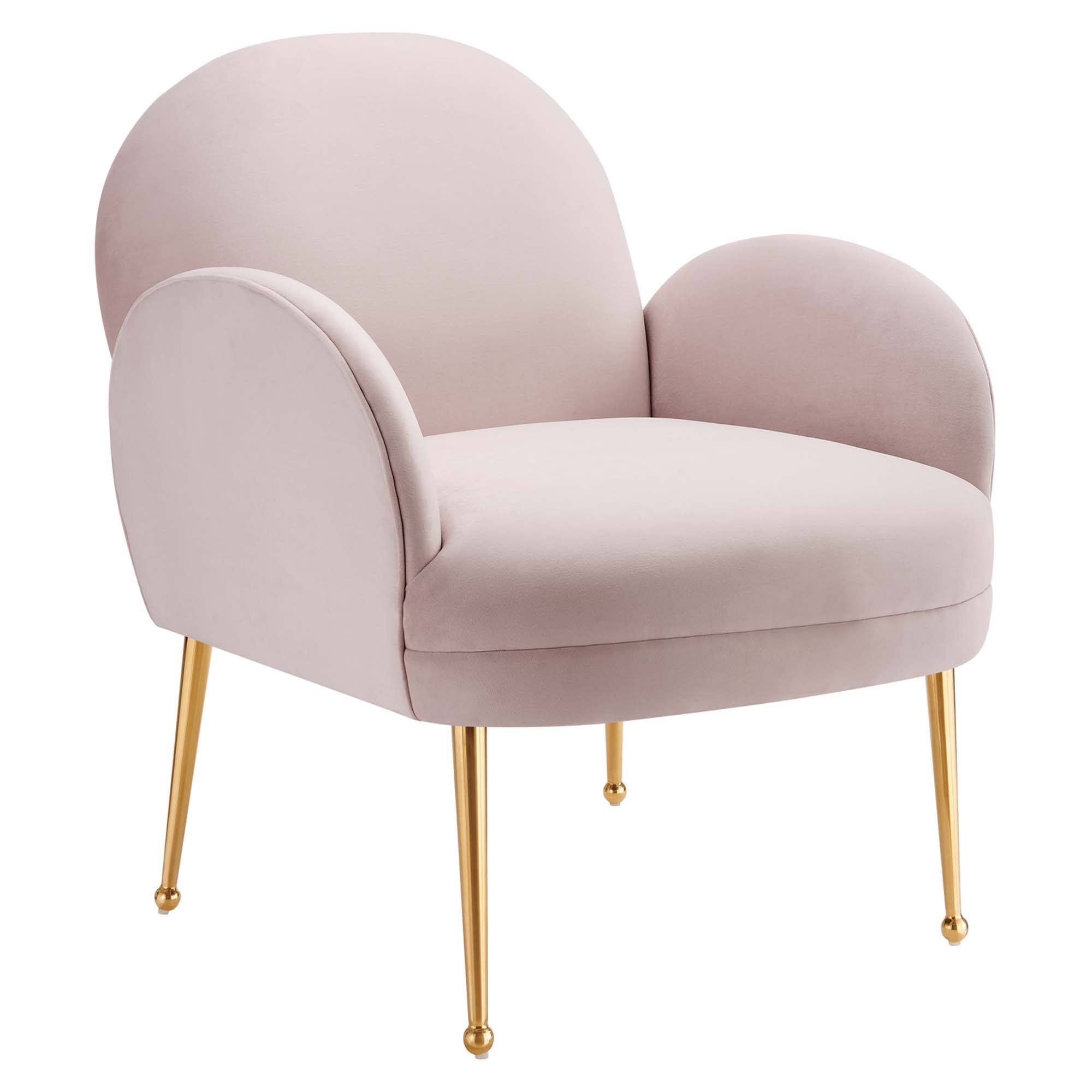 Angle. Modway - Transcend Performance Velvet Armchair by Modway - Pink.