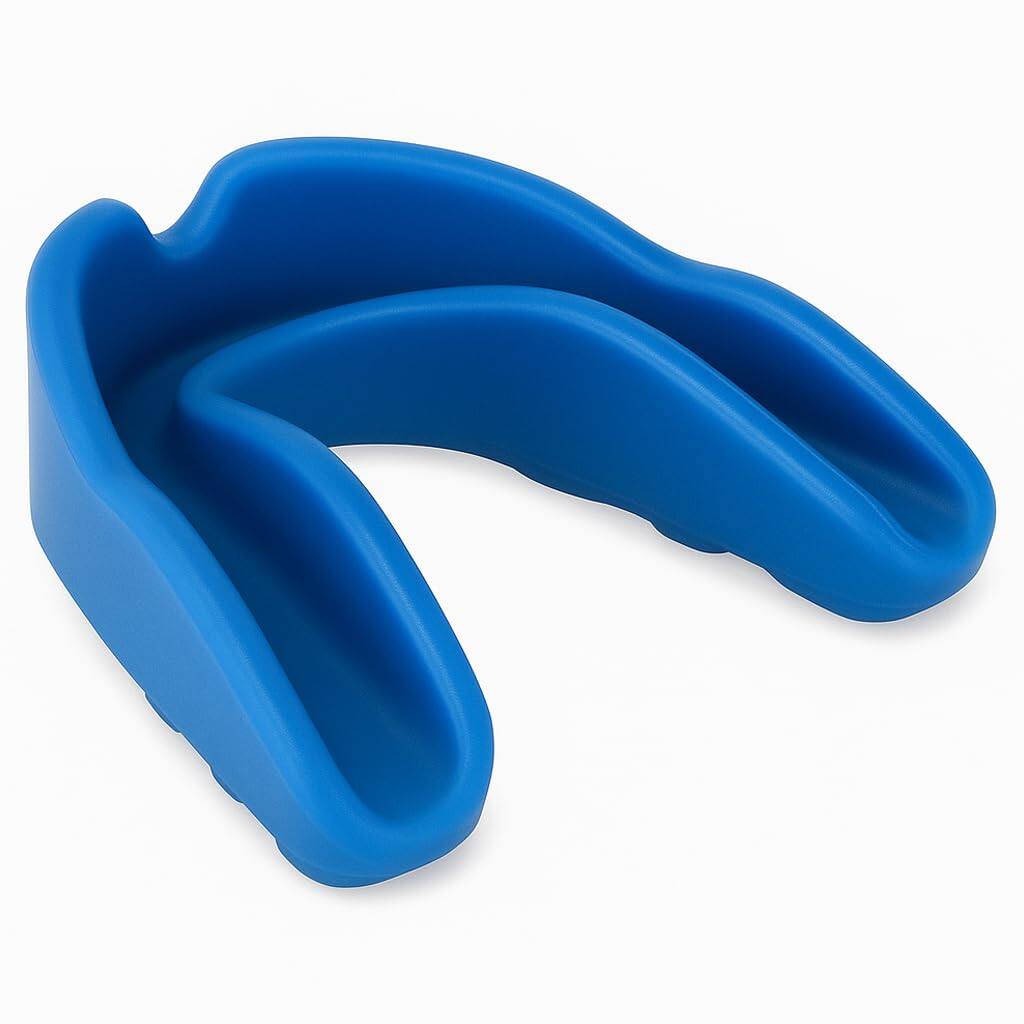 Alt View 1. Amber Sporting Goods - Junior Mouthpiece with Case for Kids 5–10, Custom Fit, Hygienic & Durable, Blue – Pack of 10 - Blue.