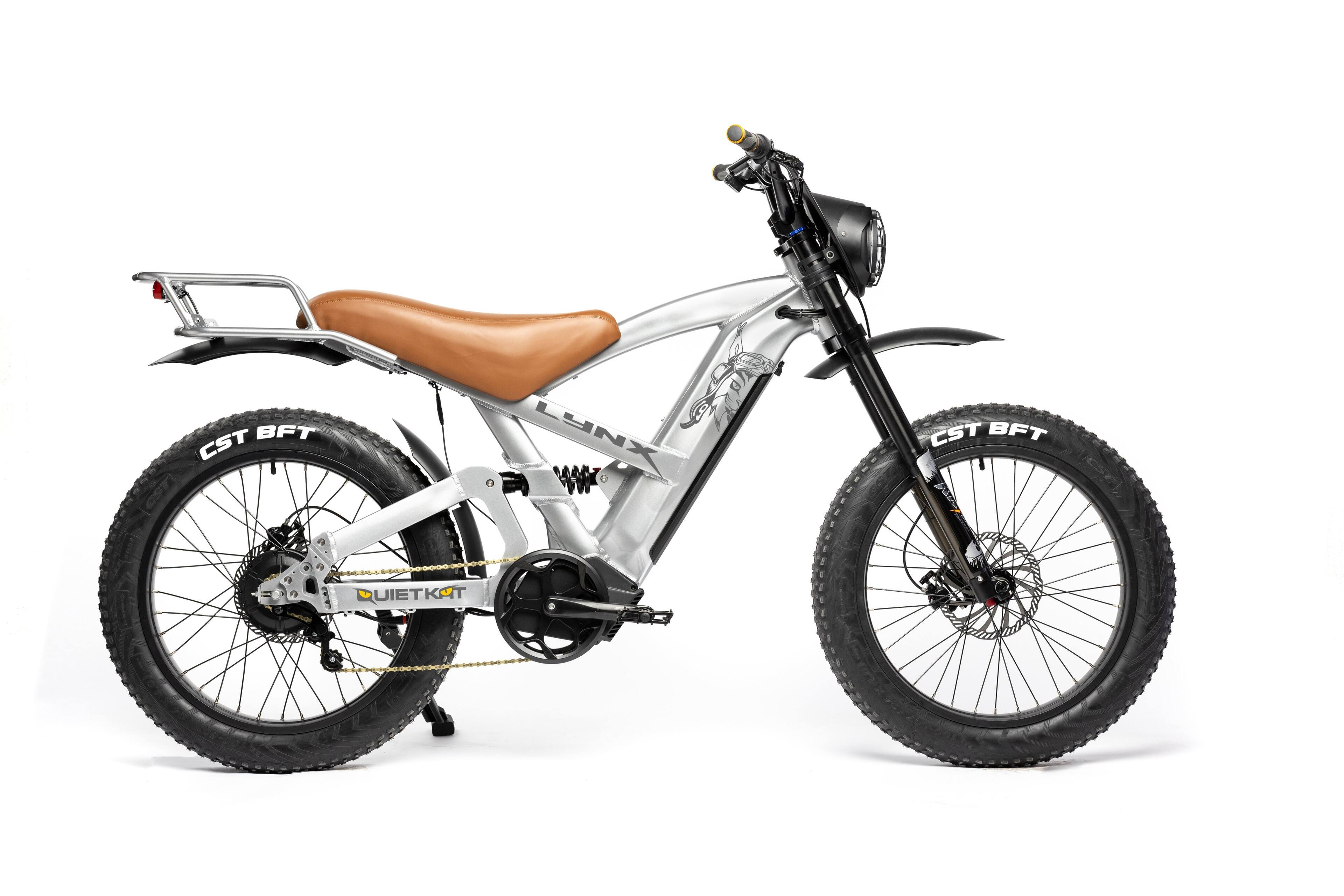 Front. QuietKat - Lynx VPO E-Bike w/ Maximum Operating Range of 63 Miles and w/ Maximum Speed of 28 MPH - Alloy.