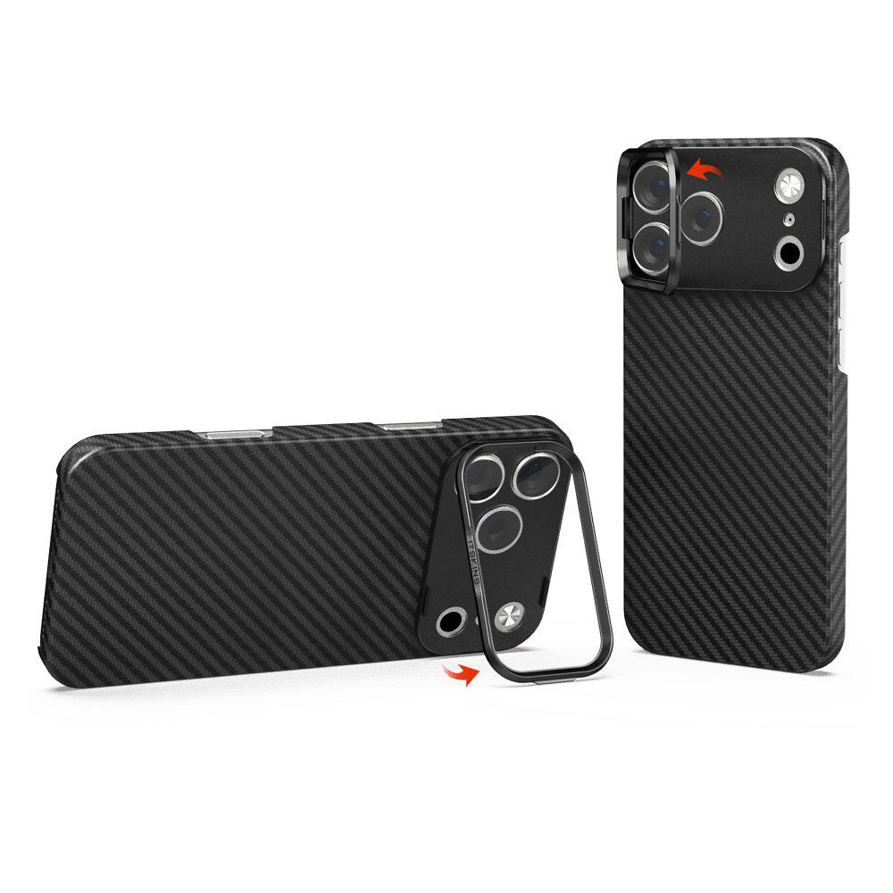 Alt View 4. Itskins - Supreme R Eclipse Stand MagSafe Case for Apple iPhone 18 Pro Max / 17 Pro Max - Black.