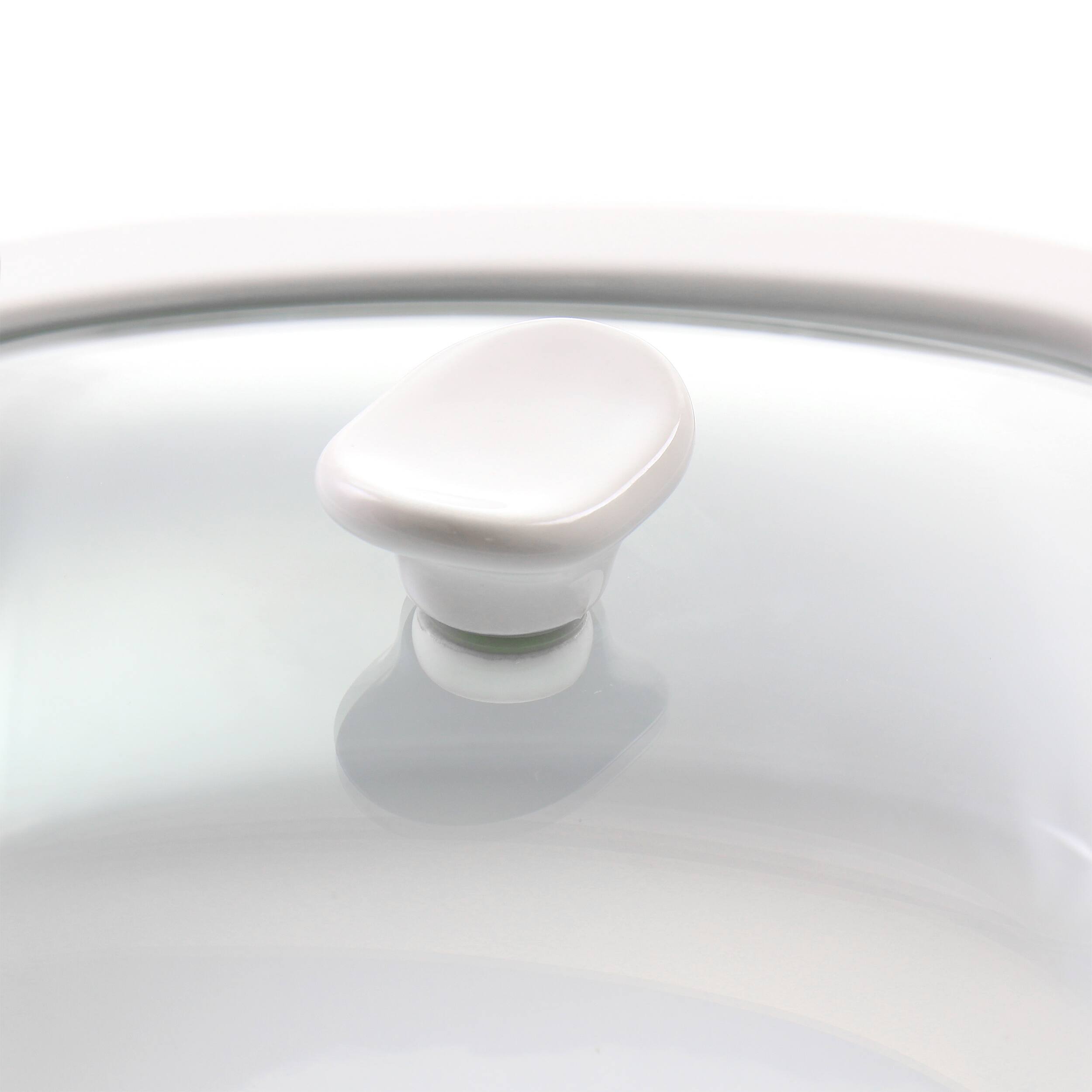 Alt View 4. Gibson - Gibson Elite Gracious Dining 1.9 Quart Stoneware Casserole in White with Glass Lid - White.