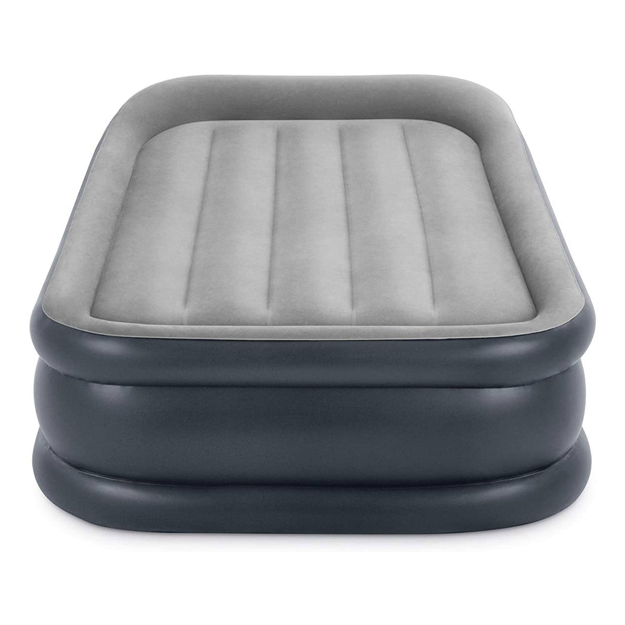 Alt View 7. Intex - Intex Dura Beam Deluxe Pillow Raised Air Mattress w/ Built In Pump, Twin, 2 Pack - Gray.