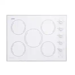 SUMMIT - 27" Wide 230V 5-Burner Radiant Cooktop - White