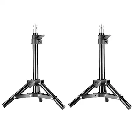 Front. Neewer - 2-Pack Mini Aluminum Light Stands, 32" Max Height, for Reflector/Softbox/Umbrella.