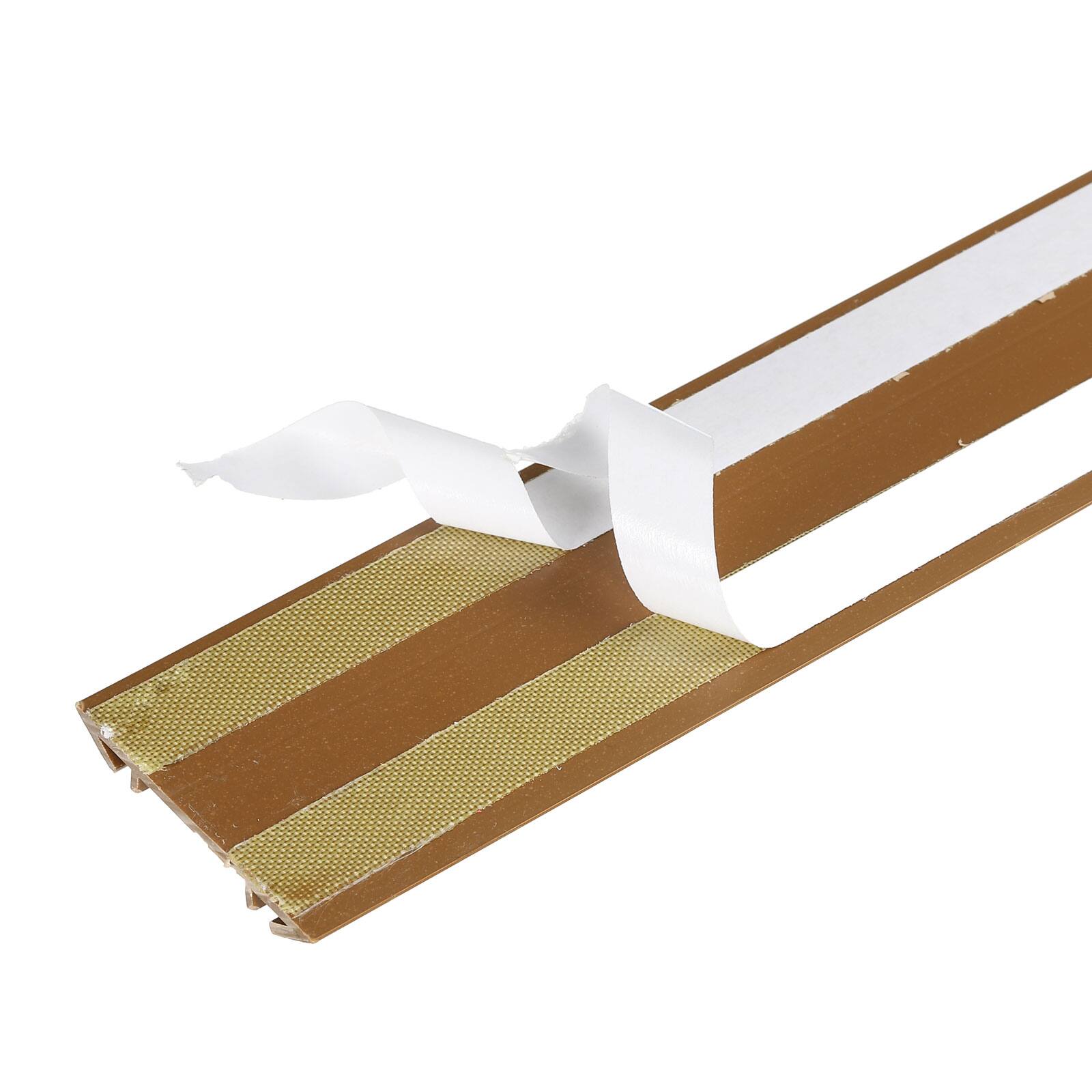 Alt View 3. Unique Bargains - Floor/Wall Cable Raceway Cord Cover 39"Lx2"Wx0.6"H Cord Hider Channel Self-Adhesive for TV Wire Management - Brown.