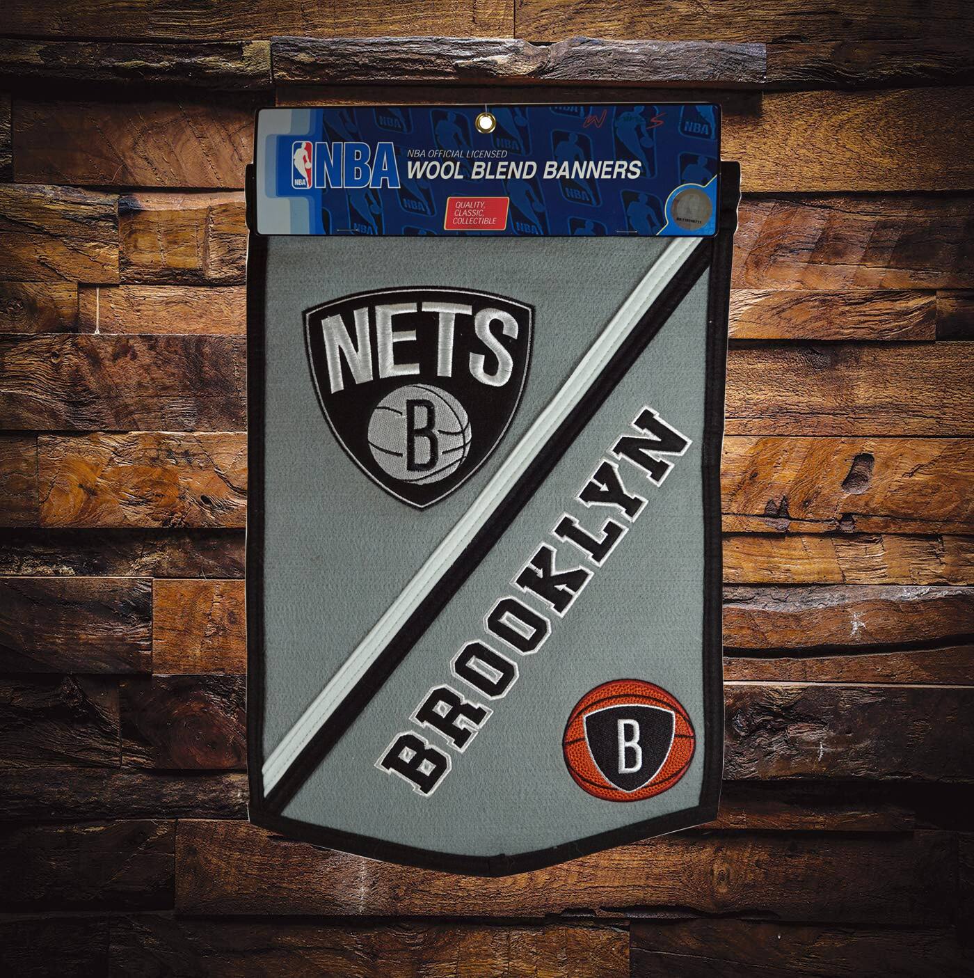 NBA Official Licensed Wool Blend Banners  
Quality Classic Collectible  
NBA Nets Brooklyn