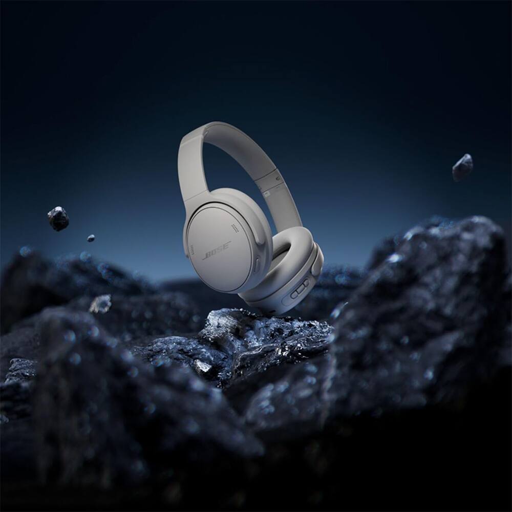 Alt View 4. Bose - QuietComfort Wireless Over-Ear Bluetooth Headphones Power Bundle - Moonlight Gray.