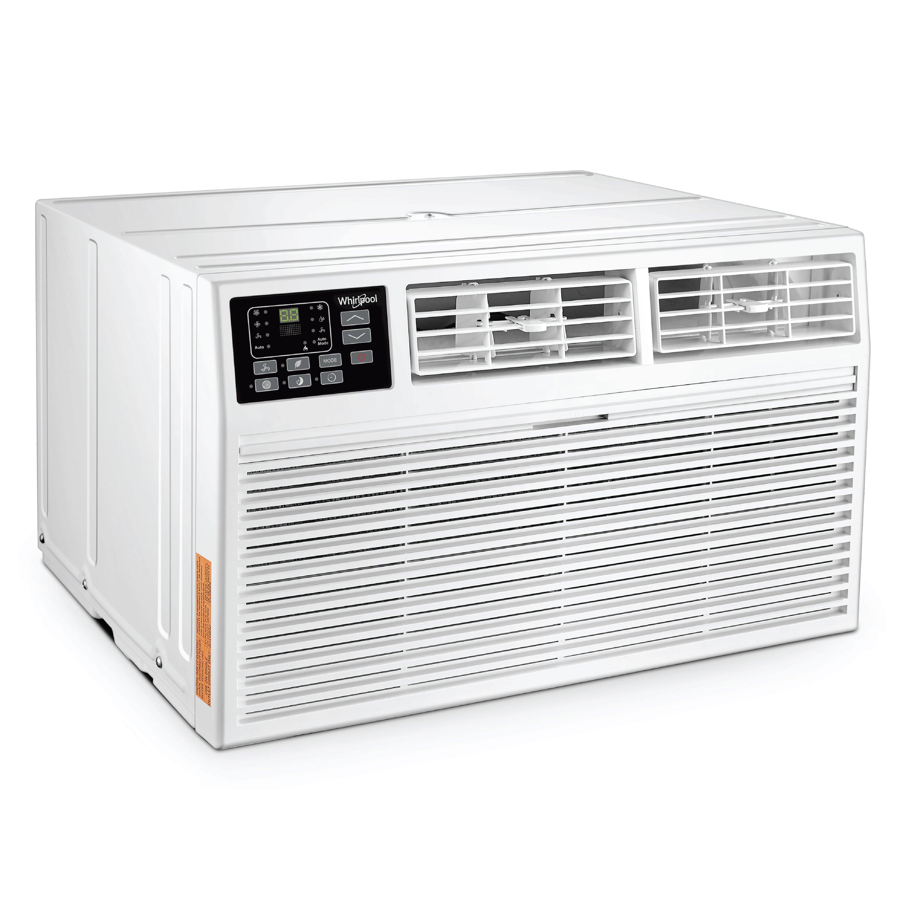 Alt View 7. Whirlpool - 550 Sq. Ft. 12,000 BTU 230V Through the Wall Air Conditioner with 10,600 BTU Supplemental Heat Capability - White.
