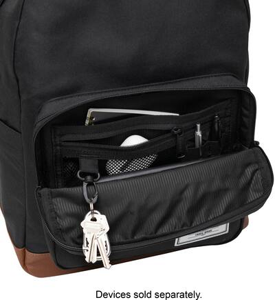 herschel all black pop quiz backpack Lone Pine Gear Exchange The Herschel Pop Quiz backpack keeps you organized on daily commutes with pockets made for laptops Herschel Pop Quiz Backpack, 25L