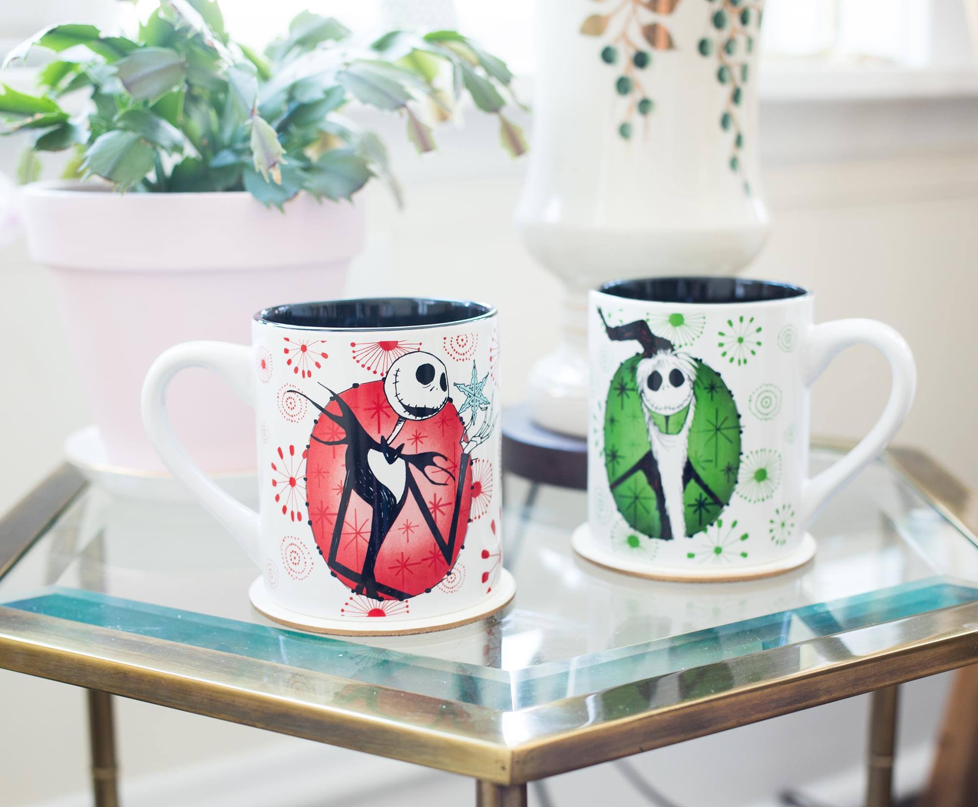 Alt View 4. Disney - Nightmare Before Christmas Jack Holiday Mugs, Set of 2 | Each Holds 14 Ounces - White.