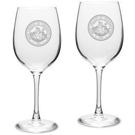Jardine - Hood Blazers 16oz. 2-Piece Traditional White Wine Glass Set - Multicolor
