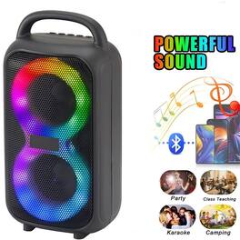 Luckbyte - Portable Bluetooth Party Speaker with Dual 3 Inch Drivers for Outdoor Family Gatherings