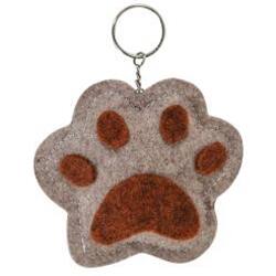 Left. BreeBe - *Paw Print Tan & Burnt Orange Keychain 2 Asstd. - Tan, Orange.