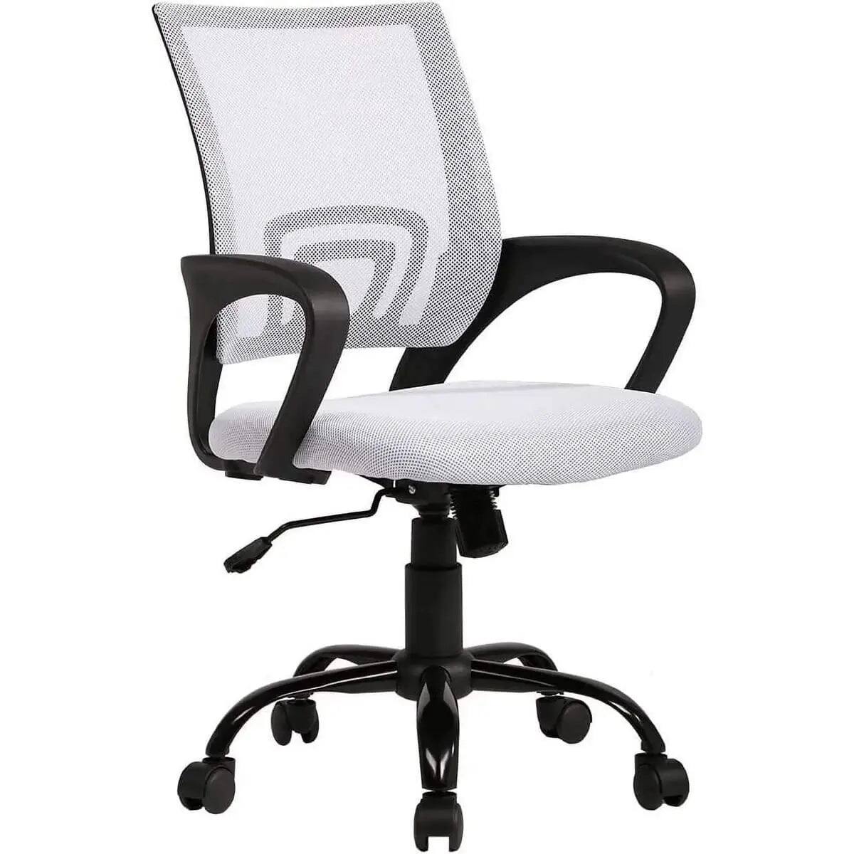 Front. blue - Ergonomic Mesh Office Chair - Lumbar Support & Adjustable Height - Blue; orange; green; burgundy.