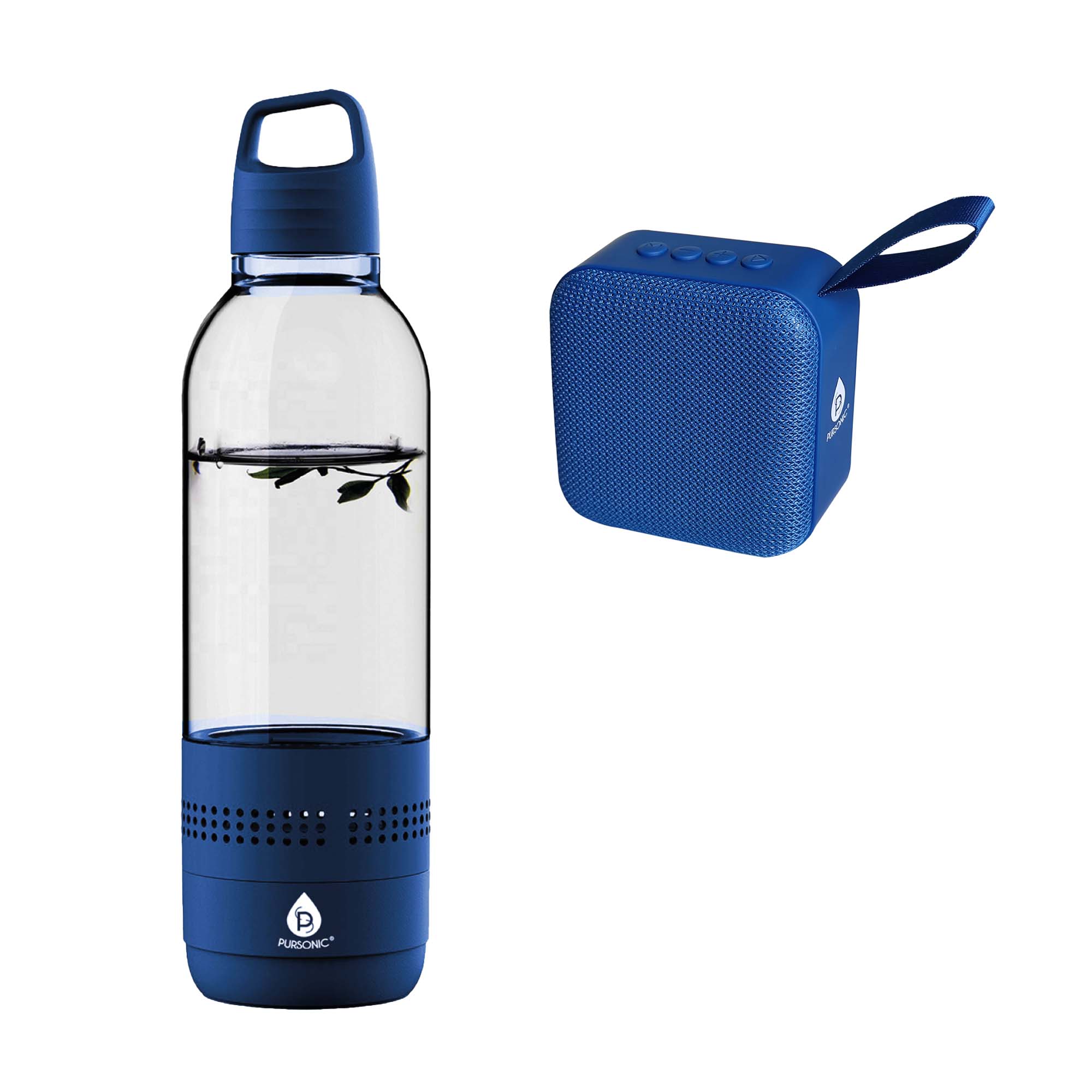 Pursonic - Bluetooth Hydration & Sound Bundle – 2-in-1 Water Bottle Speaker & Portable Wireless Speaker