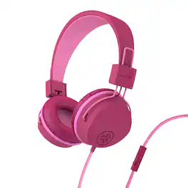 JLab - JBuddies Studio On-Ear Kids Wired Headphones - Dark Pink