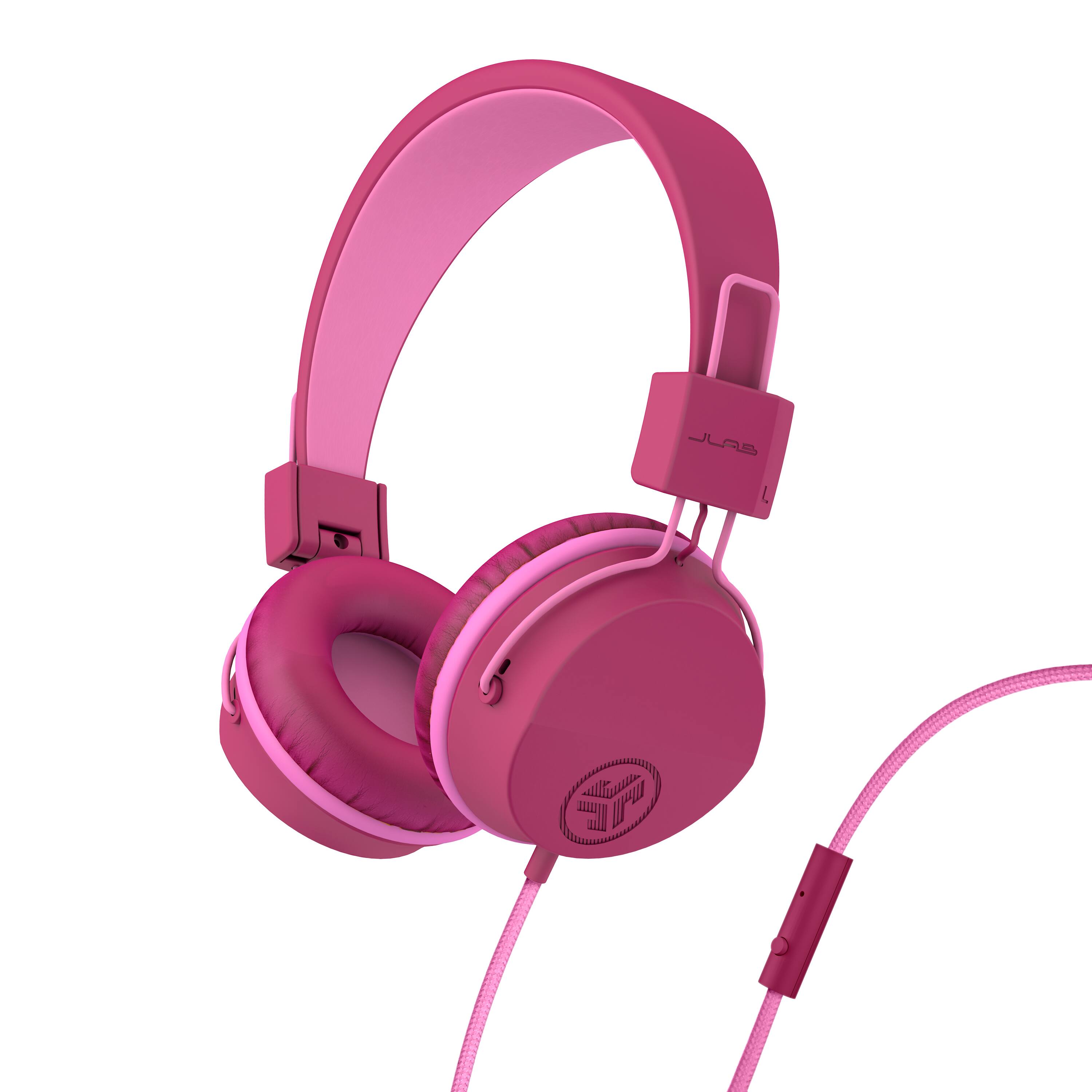 Front. JLab - JBuddies Studio On-Ear Kids Wired Headphones - Dark Pink.