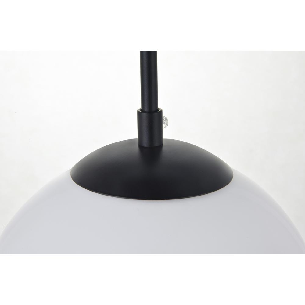 Back. Living District - Baxter 1 Light Black Pendant With Frosted White Glass - Black And Frosted White.