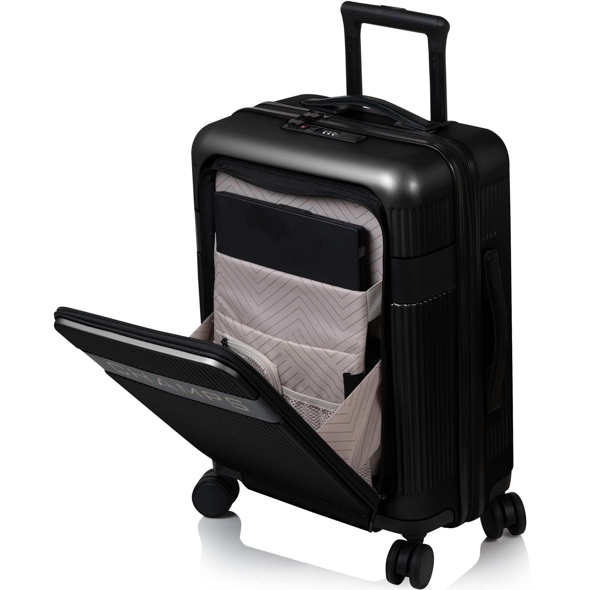 Champs Onyx II 3 Piece Luggage Set Black - Best Buy