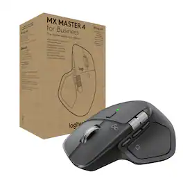 Logitech - MX Master 4 for Business Wireless Bluetooth Laser Ergonomic Right-handed Mouse with Haptic Feedback and Actions Ring - Wireless - Graphite