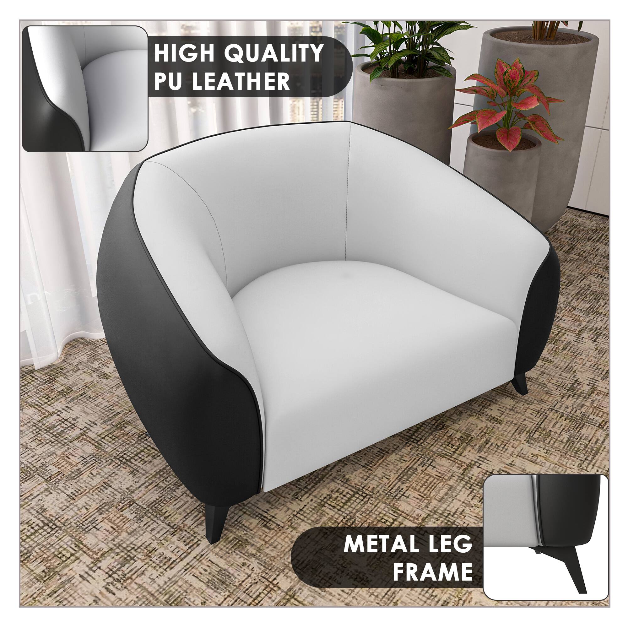 HIGH QUALITY PU LEATHER METAL LEG FRAME