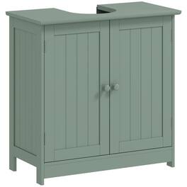 PULUZ - Bathroom Vanity Cabinet, Under Sink Bathroom Cabinet with 2 Doors and Adjustable Shelf - Dark Green