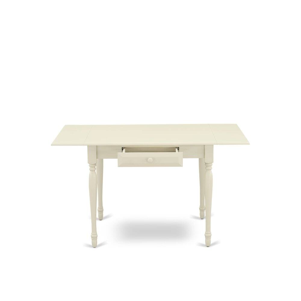 Alt View 7. East West Furniture - 3 Piece Dining Table Set - White.