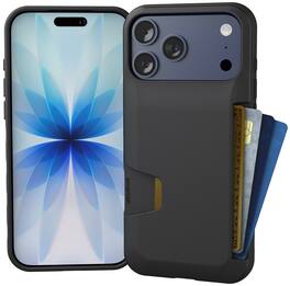 Smartish - iPhone 17 Pro Max Wallet Case - Wallet Slayer Vol 1 - Slim Grip Card Holder Cover - Black Tie Affair