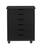 Left. Linon Home Décor - Monte Wide Six-Drawer Rolling Storage Cart - Black.