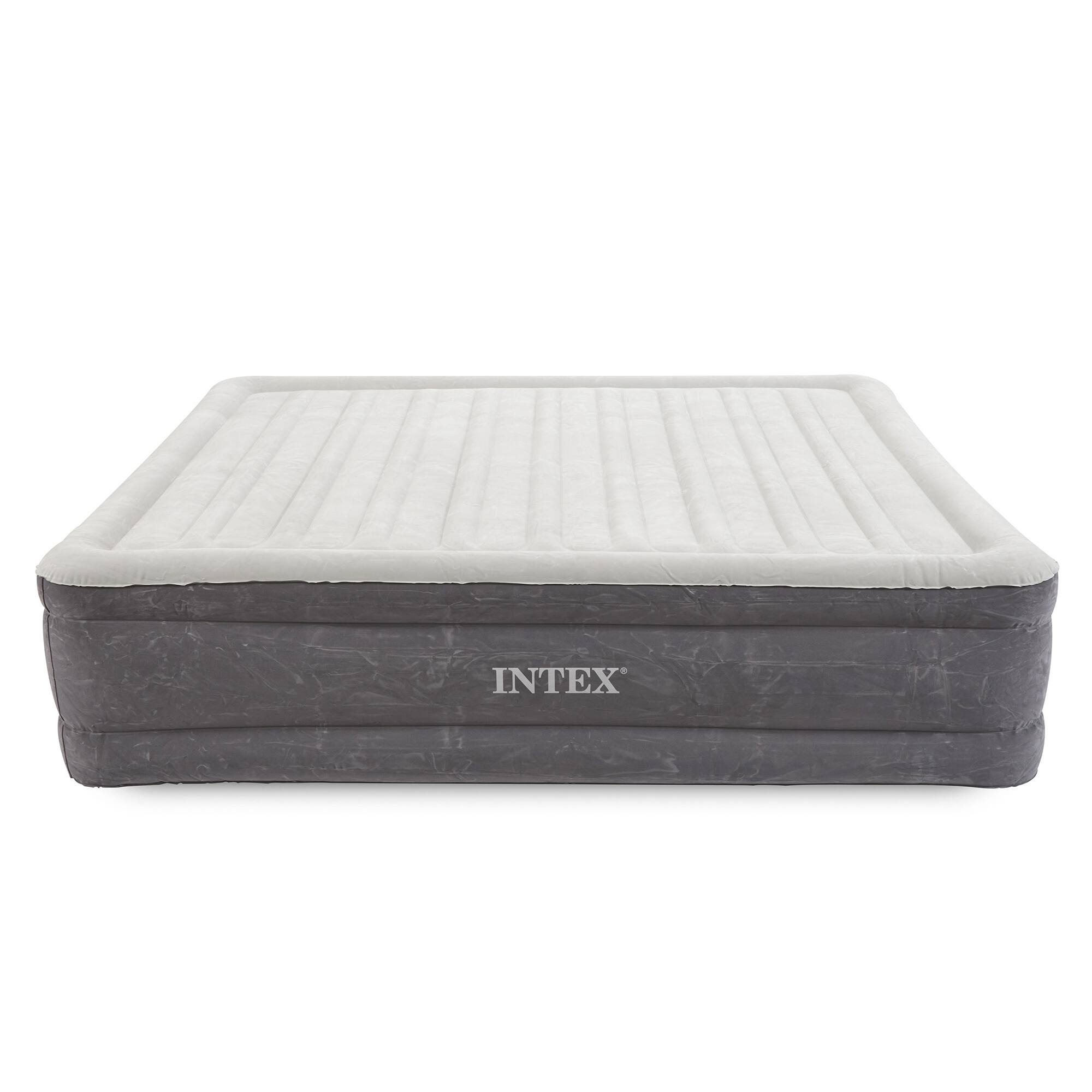 Alt View 10. Intex - Intex 18" Inflatable Elevated Air Mattress Bed w/Built In Pump, King (2 Pack) - Blue.