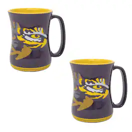 Indigo Falls - LSU Tigers 16oz. Sculpted Barista Mug Two-Pack - White