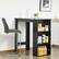 Alt View 1. Homcom - Modern Bar Table Counter Height Dining Table with 3 Storage Shelves for Kitchen, Dining Room, Living Room, Black - Black.