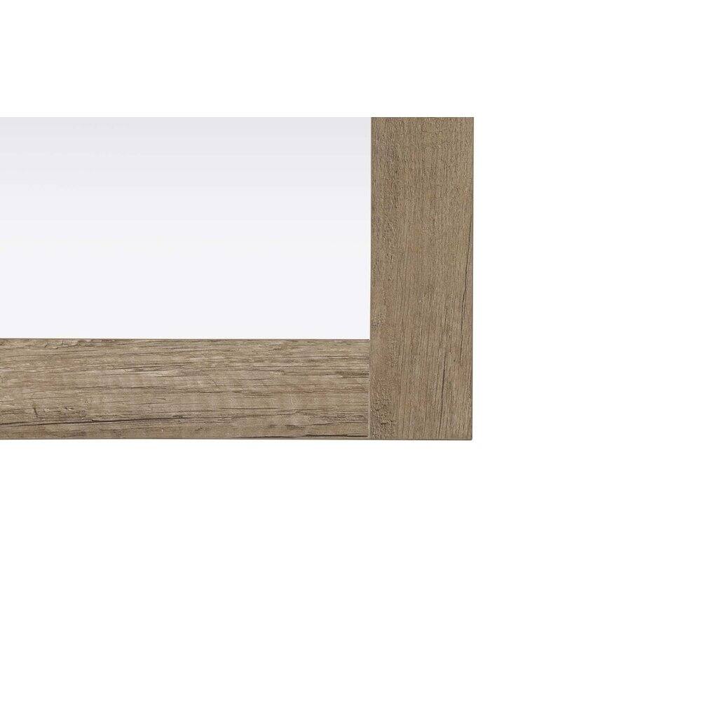 Back. Elegant Kitchen and Bath - Noah Wooden Rectangle Mirror 27 x 36 in Natural Oak - Natural Oak.