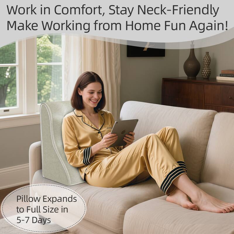 Work in Comfort, Stay Neck-Friendly  
Make Working from Home Fun Again!  

Pillow Expands to Full Size in 5-7 Days