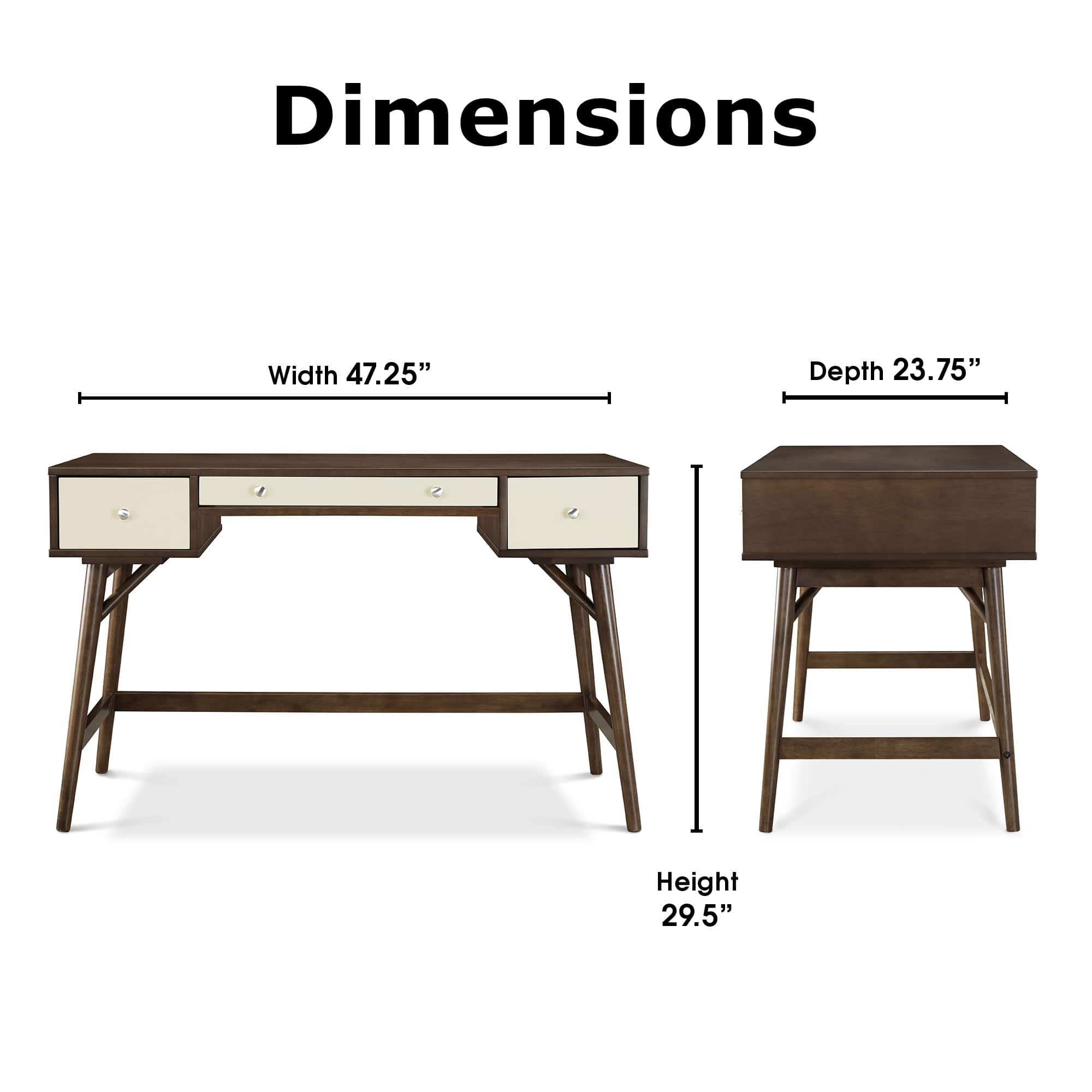 Dimensions: Width 47.25", Depth 23.75", Height 29.5".