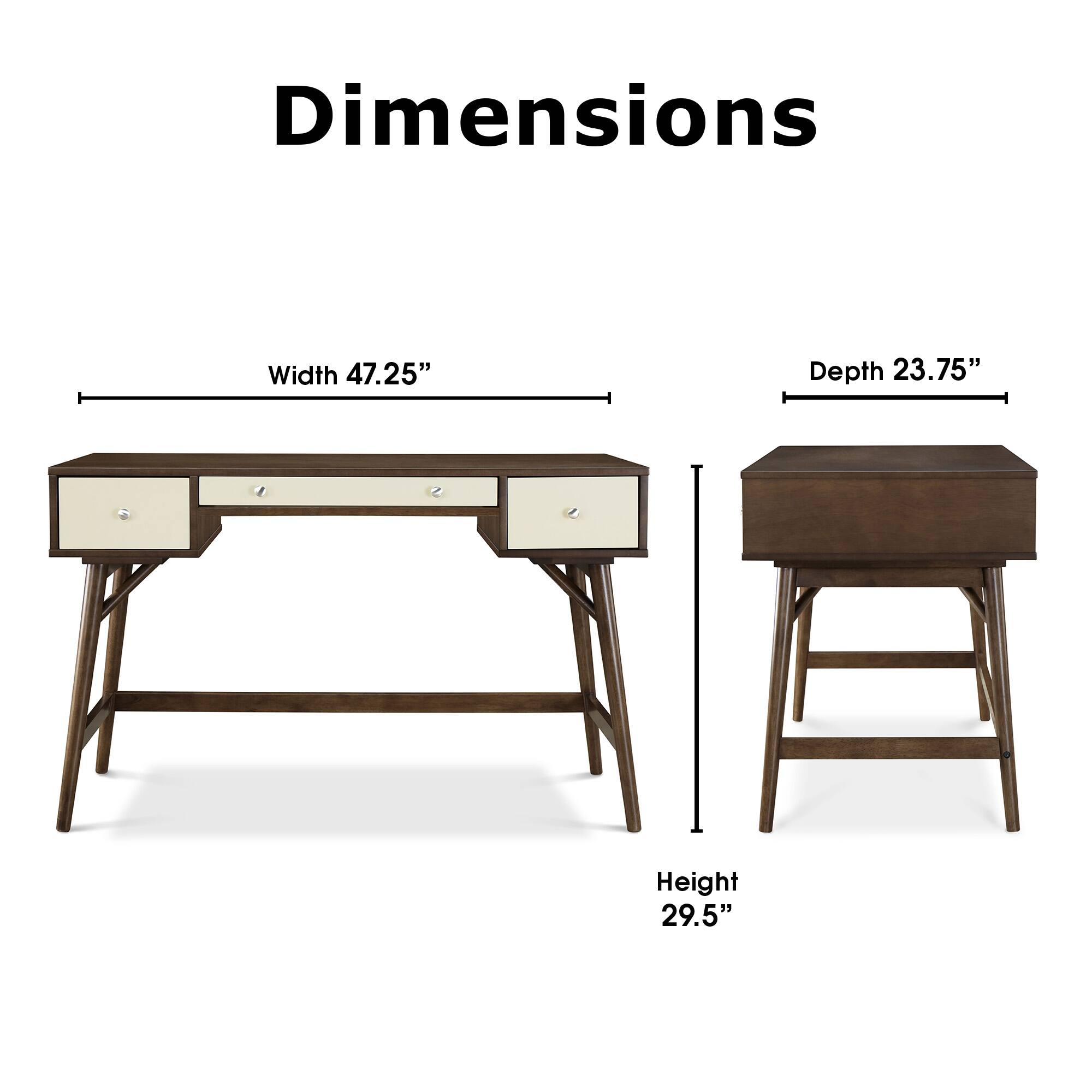 Dimensions: Width 47.25", Depth 23.75", Height 29.5".