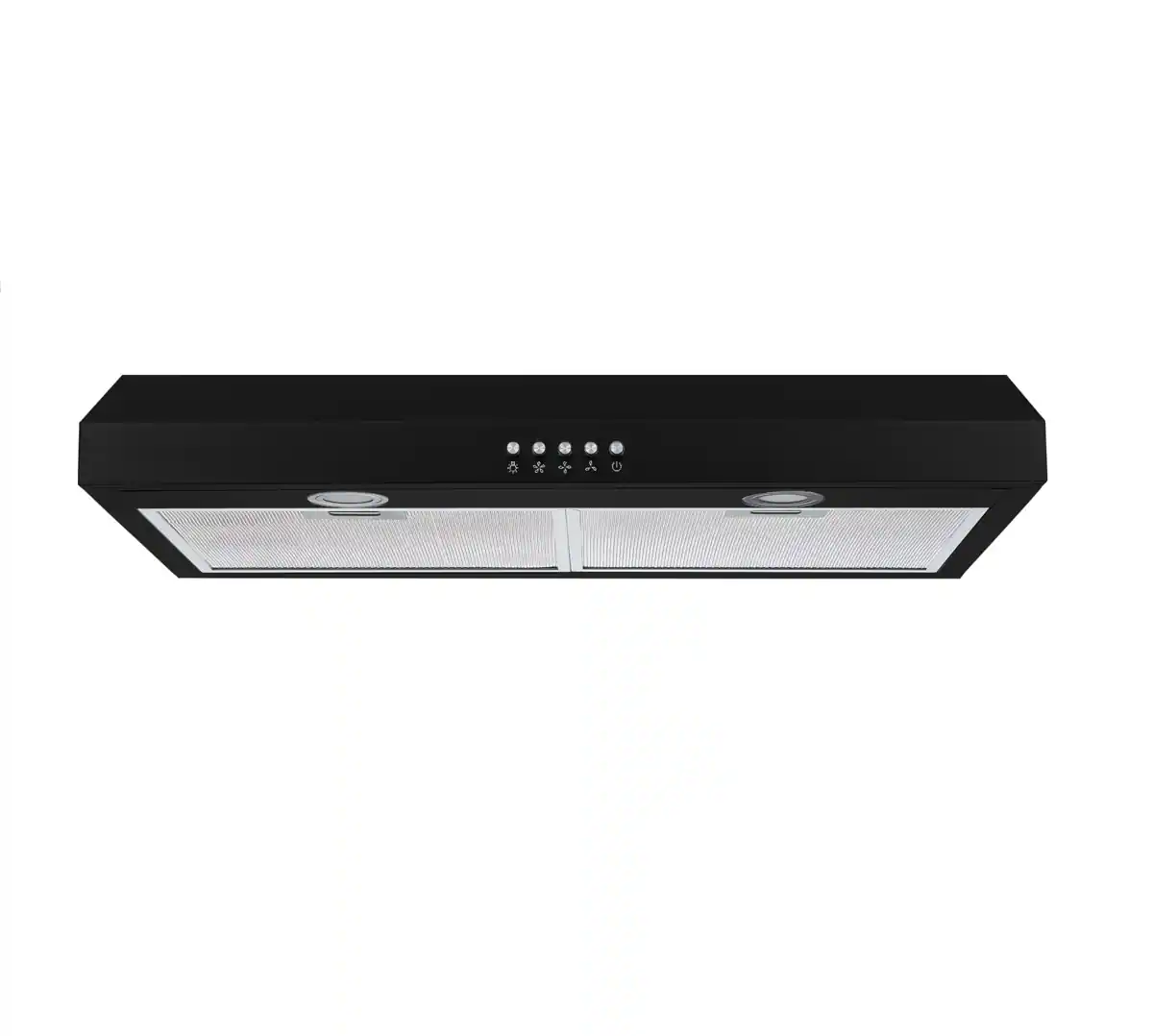 Front. Winflo - Winflo 30 inch Convertible 330-CFM Black Under Cabinet Range Hood - Black.
