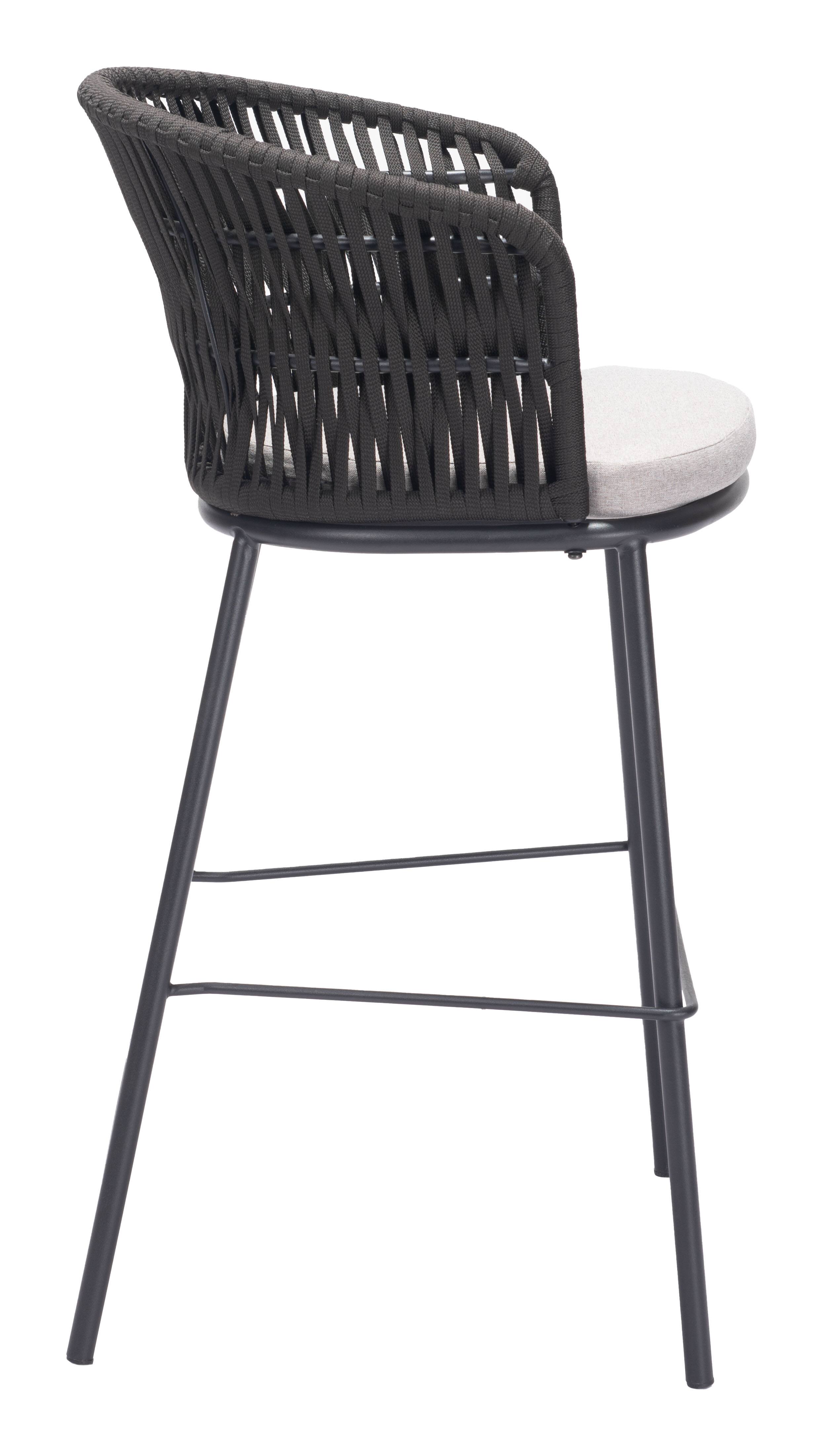 Back. Hivvago - Freycinet Barstool (Set of 2) Black - Black.