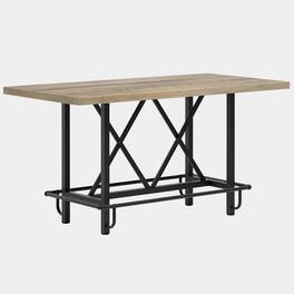 Kadyn - End Table,Dining Table, Living Room Table,63" Dining Table, Rectangular Kitchen Table for 6 People,Oak Grey - Gray