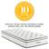 Jenna has a 10-year warranty and features a quilted polyester fabric cover with stitched padding.
