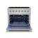 Angle. Hauslane - HausPro 36 in. 6 Burners (20,000 BTU) Freestanding Gas Range Range - Satin Brass.