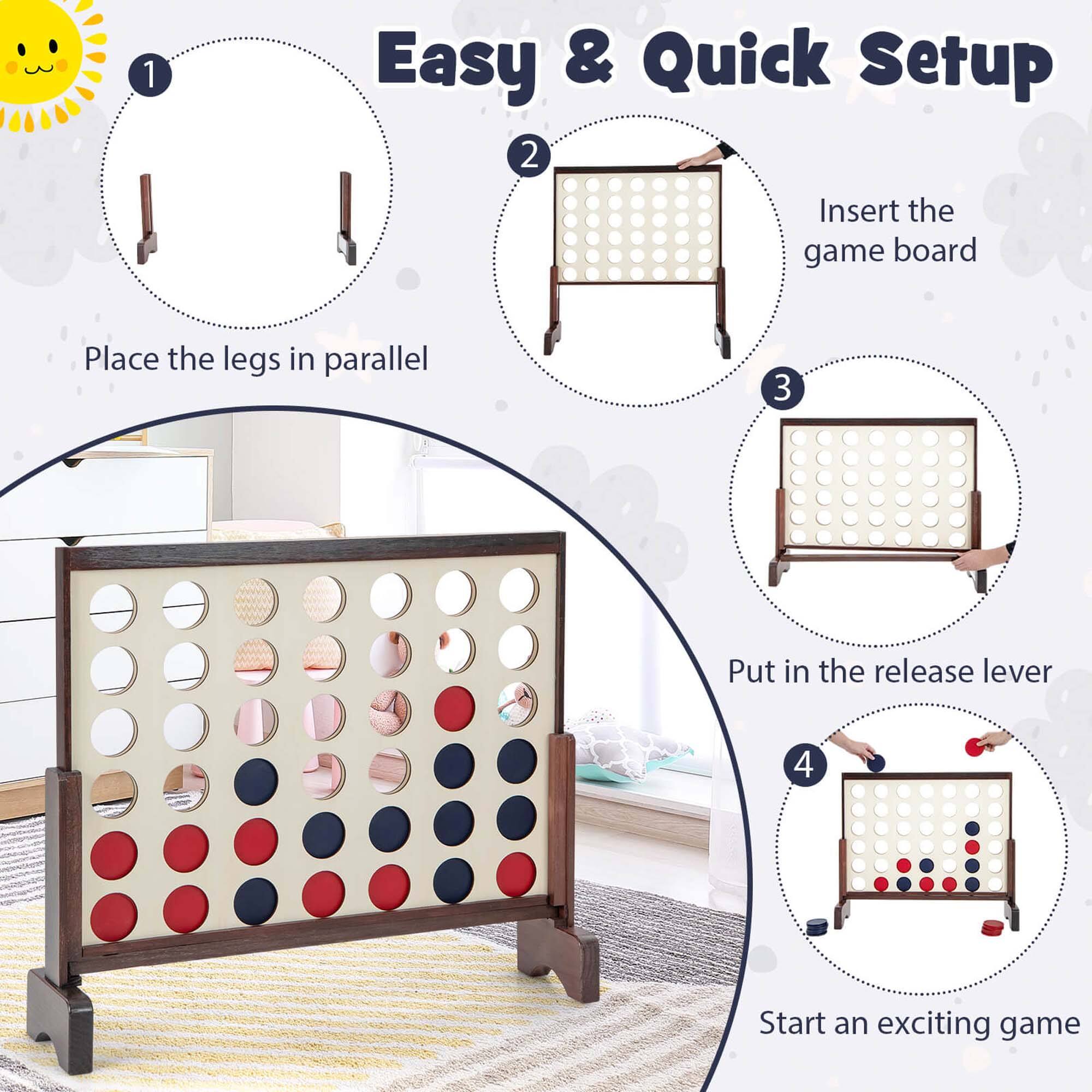 1. Easy & Quick Setup
2. Insert the game board
3. Put in the release lever
4. Start an exciting game