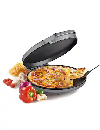 Front. Betty Crocker - BETTY CROCKER 12in Pizza Maker Plus, Sliver - Sliver.