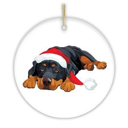 OrnamentallyYou - Rottweiler Christmas Ornament - Multi-colored