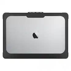 Front. SaharaCase - Apple MacBook Air 13-Inch (M2 Chip) Pro Shield Case | Shock-Absorbing Corners | Hard Shell | Venture Series - Clear/Black.