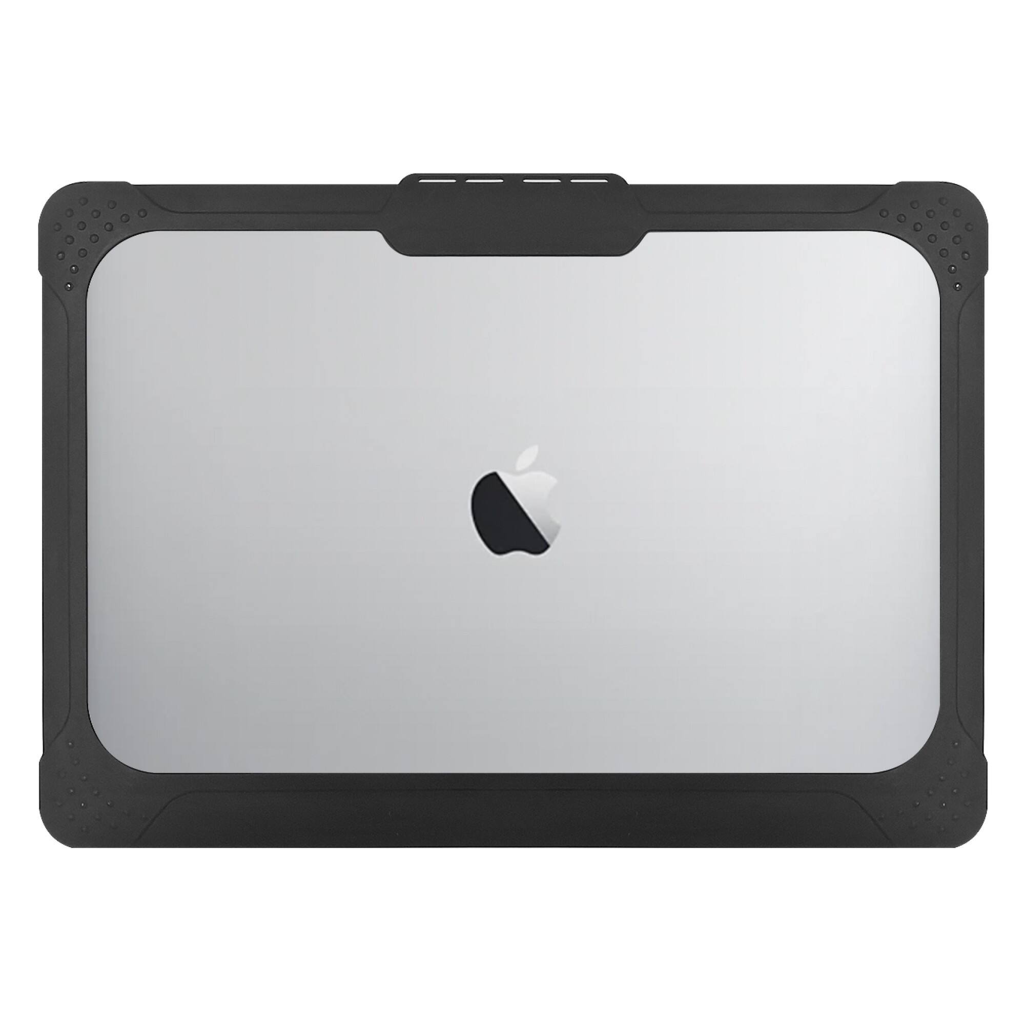 Front. SaharaCase - Apple MacBook Pro 13-Inch Case (M1/M2 Chip) | Shock-Absorbing Corners | Hard Shell | Venture Series - Clear/Black.